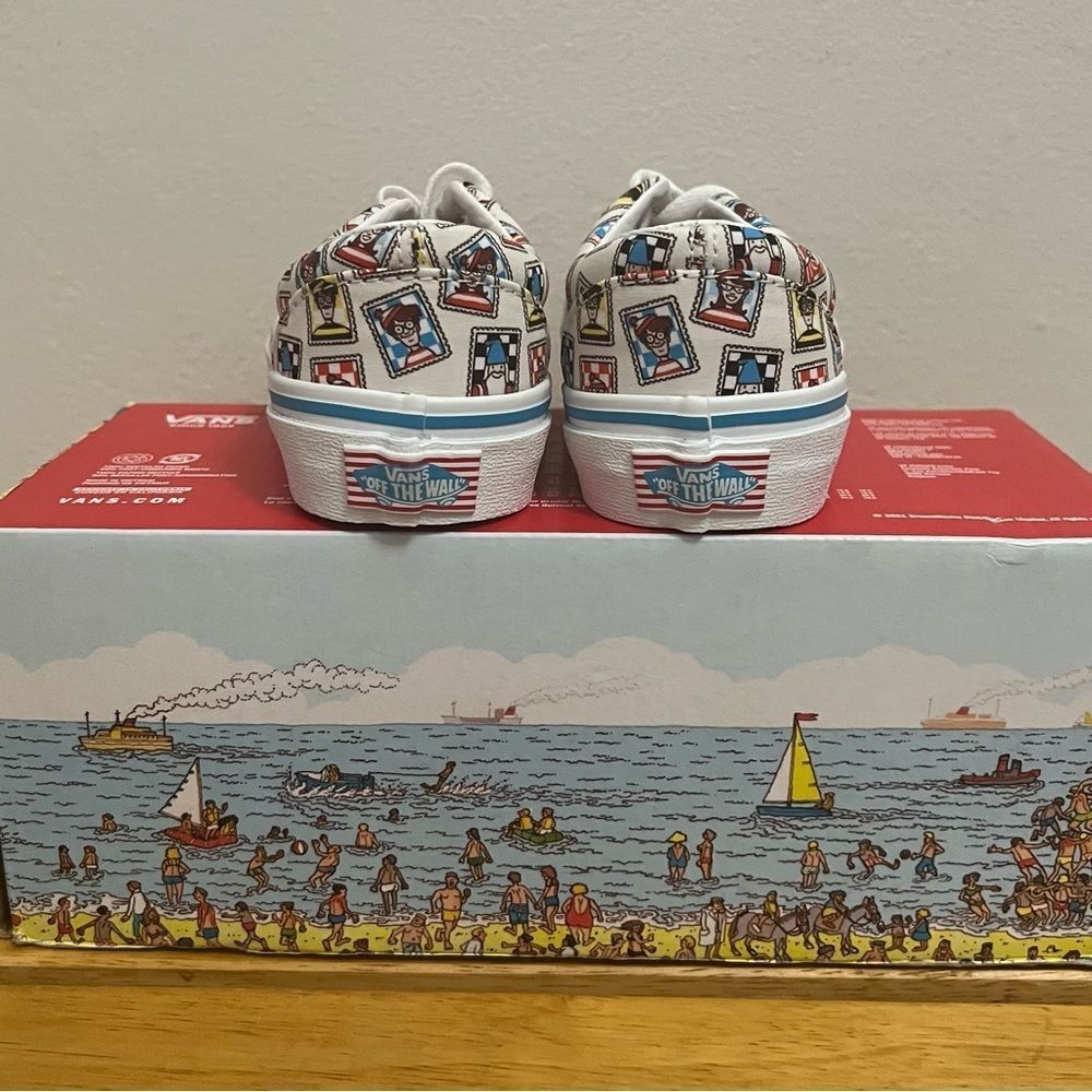 Vans Wheres Waldo? Limited Edition Canvas Sneakers Kids Sz 1 Athletic Shoes Y2K - Picture 7 of 10